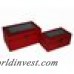 Cheungs 2 Piece Wooden Treasure Box Set with Bevelled Mirror HEU3130