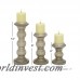 One Allium Way 3 Piece Glass Candlestick Set OAWY6501
