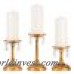 Rosdorf Park Davida Pillar 3 Piece Glass Candle Holder Set ROSP2924