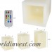 Lavish Home 3 Piece Square Color Changing Scented Flameless Candle Set LVRG1965