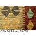 Bungalow Rose One-of-a-Kind Corda Kilim Hand-Woven Wool Gold Area Rug BGLS6587