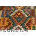 Bloomsbury Market One-of-a-Kind Bakerstown Kilim Hand-Woven Orange/Blue Area Rug BLMS9153
