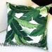 Artisan Pillows Emerald Tropical Palm Leaf Indoor/Outdoor Throw Pillow ARPI1191